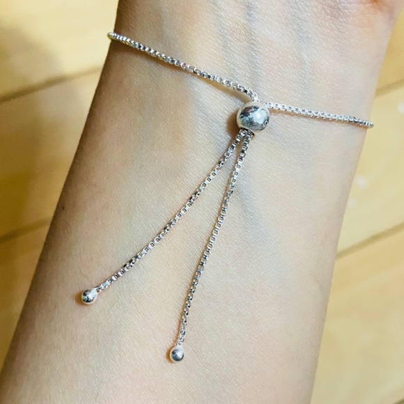 Emerald Gemstone Sterling Adjustable Bracelet - Picture 8 of 8